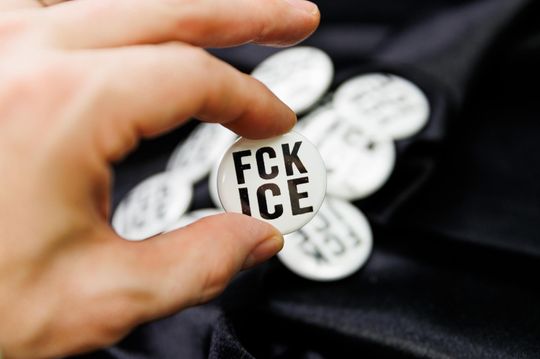Discover Distressed FCK ICE 1.25" Protest Buttons | Hand-Pressed Hand-Crafted Pinback Buttons
