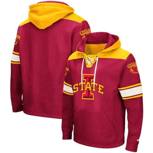 Discover Iowa State Cyclones Colosseum Lacer Hockey Hoodie Sweatshirt SZ M