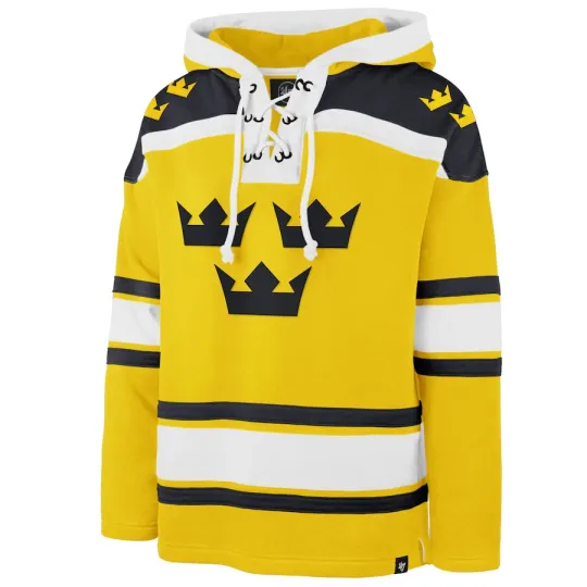 Discover Sweden '47 2025 4 Nations Face-Off Superior Lacer Pullover Hoodie Mens 2XL