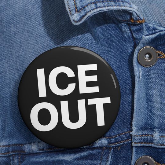 Discover Ice Out Pin - Activism Accessory, Political Protest Gear
