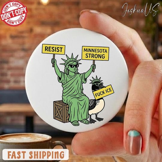 Minnesota Bird and Liberty Fuck ICe Pin Button, Be Good Pin Button, Anti Agents Protest Pin, No ICE Political Activist Pin button