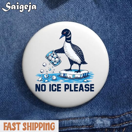 Discover ICE out Pinback Button: Anti-Ice Political Protest Activist Flair, No Ice Please
