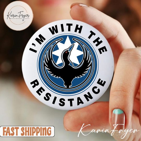 I'm With The Resistance Pin Button, The Loon Platoon Rebel Alliance Pin, Minneapolis Strong Button, Anti ICE Pin