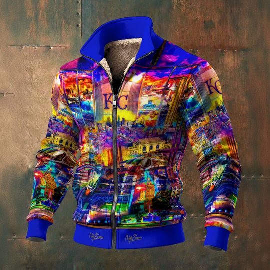 Kansas City Unisex Thick Knit Fleece Jacket