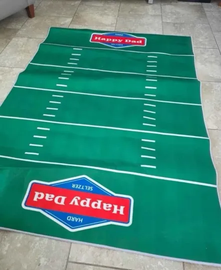 Discover Happy Dad Hard Seltzer Foitball Field Runner Mat - 72"x48" Rug Carpet