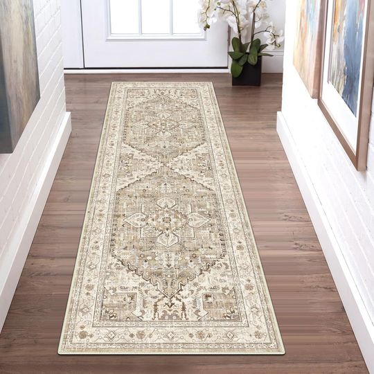 Discover VIKAMA Hallway Runner Rugs Non Slip Machine Washable Carpet for Kitchen Entryway Living Bedroom Laundry Room Home Decoration