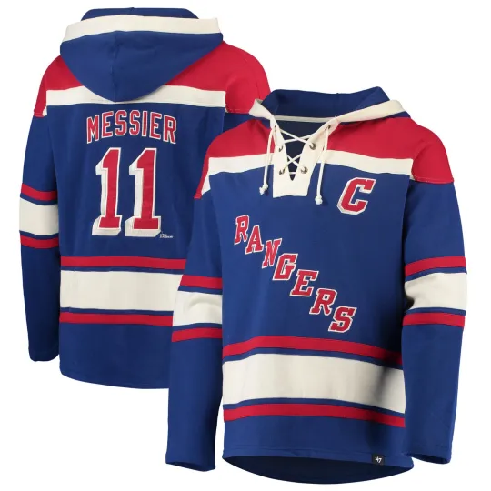 Men's '47 Mark Messier New York Rangers Hockey Lacer Hoodie