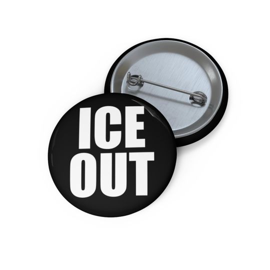 Ice Out Pin Buttons | Frosted Crystal Pin