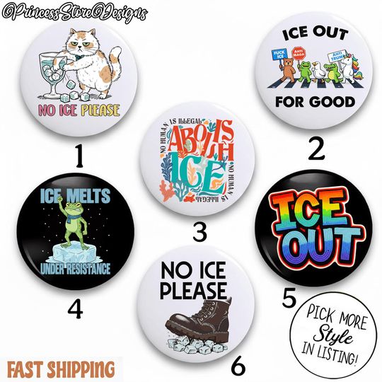 Discover ICE Out For Good 3 SIZES Pin Buttons, Activism & Human Rights Pin/Magnet/Sticker, Anti ICE