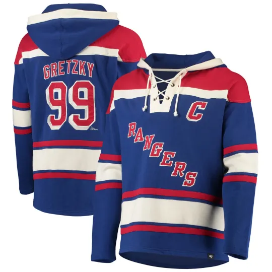 Men's '47 Wayne Gretzky New York Rangers Hockey Lacer Hoodie