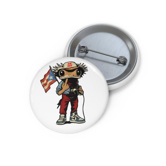 Discover Benito pin Button, Ice Out Pin Buttons, ICE OUT Social Activism And Reform Campaign Pinback Buttons, ice out Pin