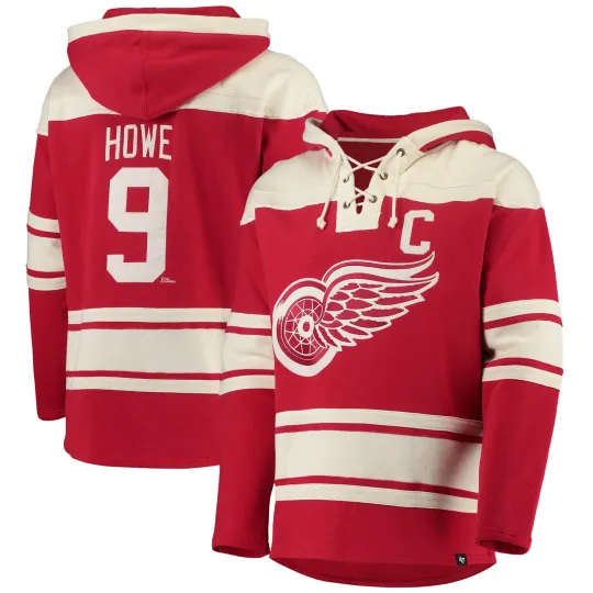 Discover Men's '47 Gordie Howe Detroit Red Wings Hockey Lacer Hoodie