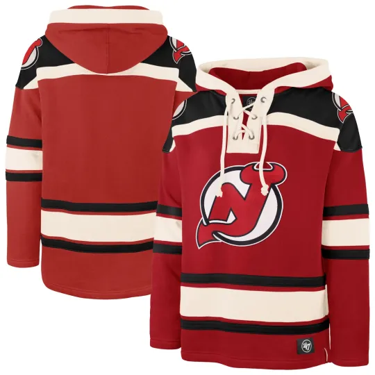Discover Men's '47 New Jersey Devils Hockey Lacer Hoodie