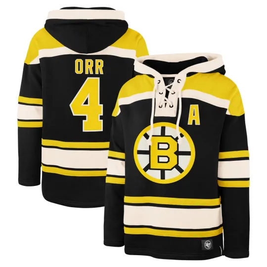 Men's '47 Bobby Orr Boston Bruins Hockey Lacer Hoodie