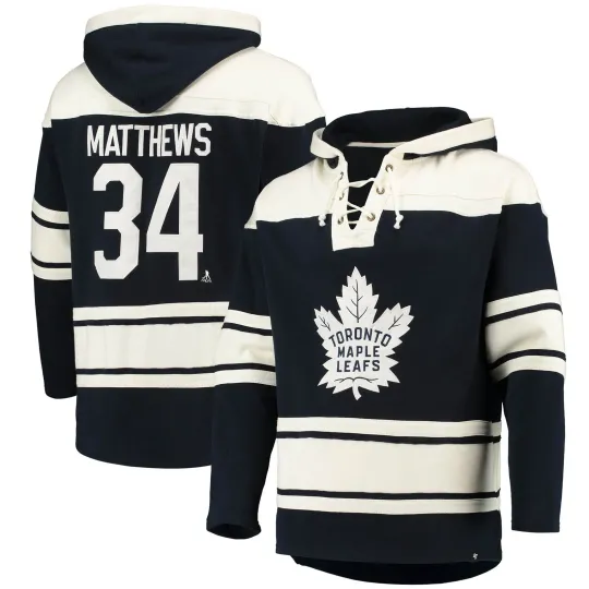 Discover Men's '47 Auston Matthews Toronto Maple Leafs Hockey Lacer Hoodie