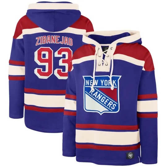 Men's '47 Mika Zibanejad New York Rangers Hockey Lacer Hoodie