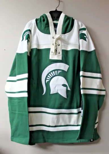 Discover Michigan Spartans Lacer style mid weight cotton hoodie