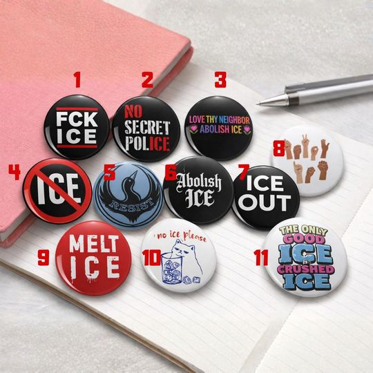 Discover Be Good, Ice Out, Melt ICE Butters Pin - Activism Accessory, Political Protest Gear, Minimalist Pin.