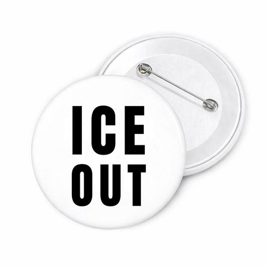 ICE OUT White Pin, Be Good Pin, Activism Accessory, Political Protest Gear, Abolish ICE Button, Immigrant Rights, Resistance badge