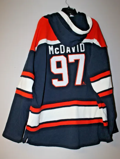 Discover Edmonton #97 McDavid old time style cotton hoodie
