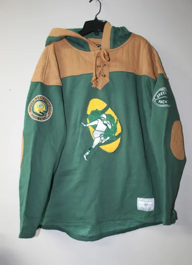 Discover New football Green Bay old time jersey style mid weight cotton hoodie