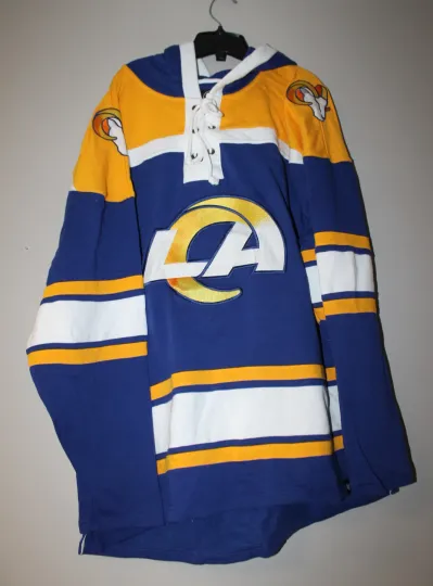 Discover New football Los Angeles old time jersey style mid weight cotton hoodie