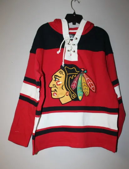 Discover New NHL Chicago Blackhawks Old Time Jersey Hockey Hoodie Jersey