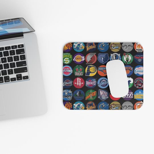 Discover NBA Basketball Team Logo Desk Mat | Sports Fan Mouse Pad for Office or Gaming | Basketball Desk Decor Gift | Cozy Sports Workspace