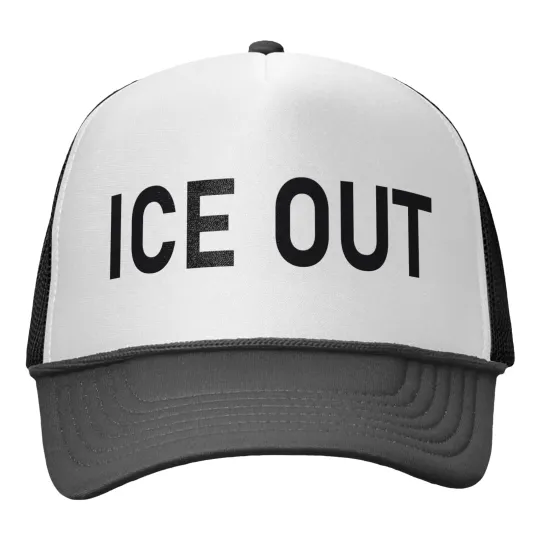 Discover ICE OUT Hat Trucker Baseball Cap Adjustable Anti Trump Headwear