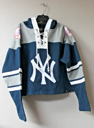 Discover New York cropped Lacer jersey mid weight cotton hoodie