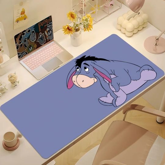 Discover New Cartoon Funny Disney Eeyore Pu Leather Mousepad Non-slip Lockedge Office Student Gaming Thickened Large Desk Decorative Mat
