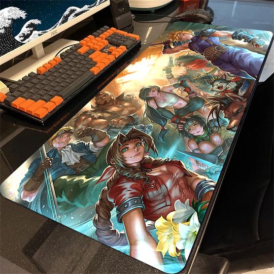 Discover Final Fantasy XIV Mouse Pad XXL Keyboard PC Rubber Mice Mat HD Print Table Mat Game Lock Edge Mousepad Desktop Decorative Mat
