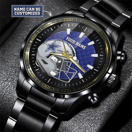 Discover Cowboys football Personalized Black Hand Watch Gift For Fans