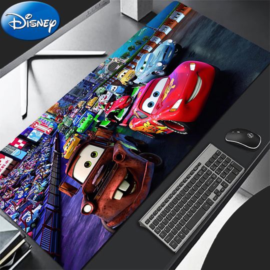 Discover Mouse Pad Laptop Cartoon D-disneys Cars HD Print Mousepad Lightning M-mcQueen Anime Gamer Keyboard Pad PC Gaming Desk Mouse Mat
