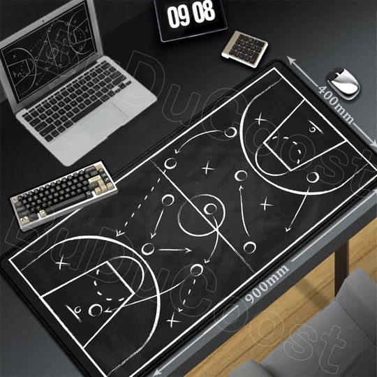 Discover Basketball Football Court MousePad XXL Gaming Accessories Office Game Keyboard Mat Anti-Slip Laptop Large Rubber Anime Mouse Pad