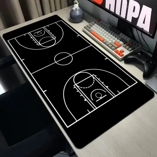 Discover Basketball Court MousePad XXL Gaming Accessories Office Gamer Keyboard Desk Mat Anti-Slip Laptop Large Rubber Anime Mouse Pad
