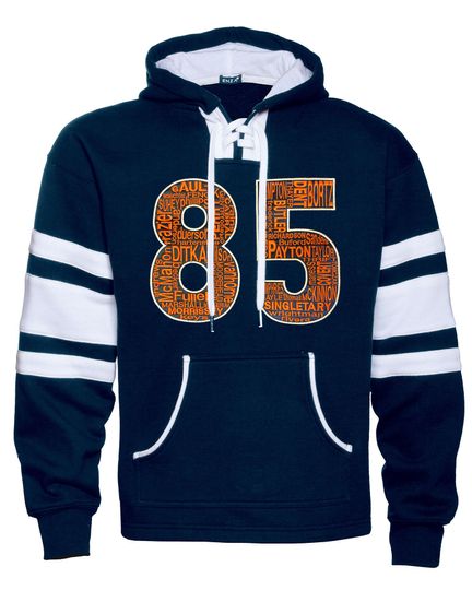 Discover 85' Tribute Bears Game Day Navy/White Hoodie