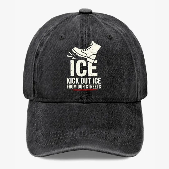 Discover Kick Out ICE Hat Political Statement Graphic Cap Protest Message