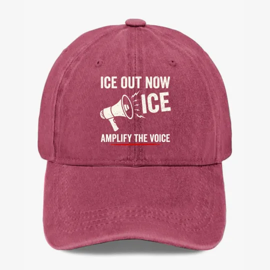 Discover Anti ICE Protest Hat ICE Out Now Amplify The Voice Baseball Cap