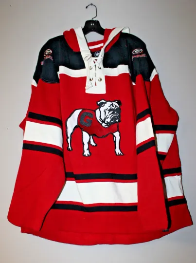 Discover New GA old time jersey style mid weight cotton hoodie