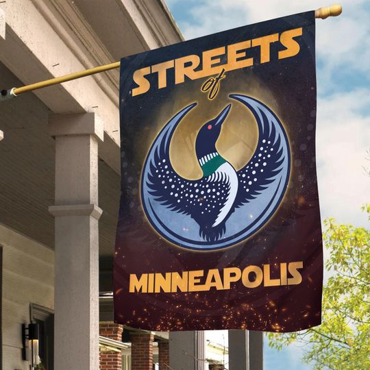 Streets of Minneapolis Flag, Minnesota Rebel Loon Yard Sign, ICE Out of Minnesota, Anti Ice Flag, Resistance Garden Decor