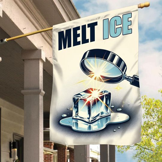 Discover Melt ICE Flag , Subtle Anti Ice Stay Salty Protest Decor, Keep Ice Out, Pro Immigration, Anti Trump Flag, Anti Trump Protest