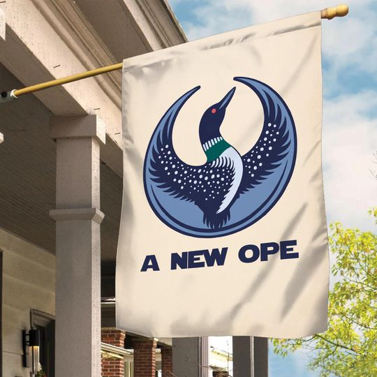 Minnesota Rebel Alliance A New Ope Flag, Minnesota Rebel Alliance Political Yard Sign, MN State Bird Loon Protest & Resistance Home Decor