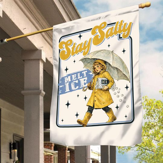 Discover No Ice Flag, Stay Salty Melt ICE, Pro Immigration, Abolish ICE Anti Trump Yard Sign, Anti ICE Political Protest, Social Justice Flag