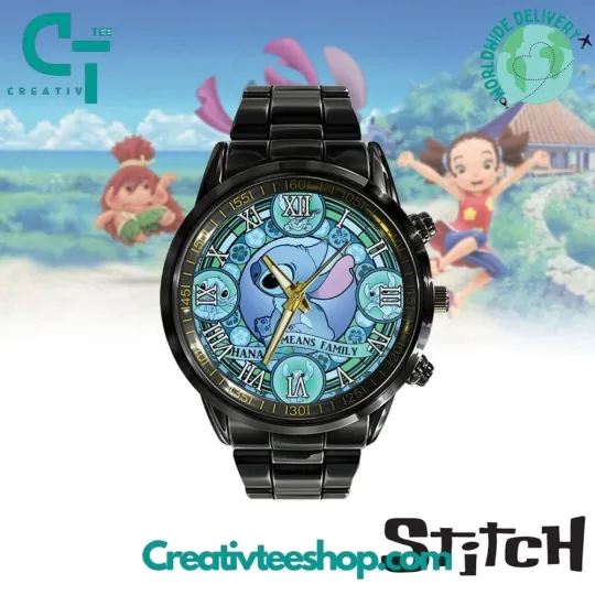 Discover Stitch Ohana Means Family Stainless Steel Watch