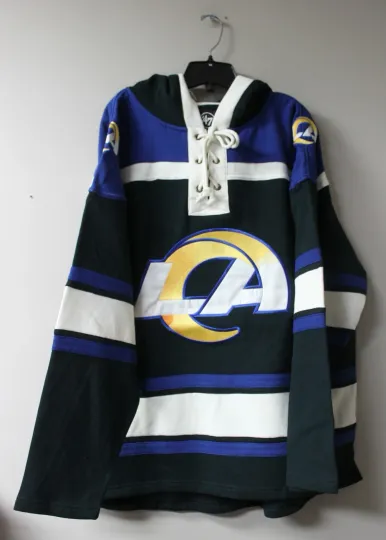 New football Los Angeles old time jersey style mid weight cotton hoodie