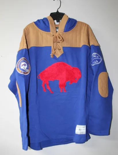 Discover New football Buffalo old time jersey style mid weight cotton hoodie