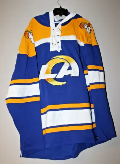 Discover New football Los Angeles old time jersey style mid weight cotton hoodie