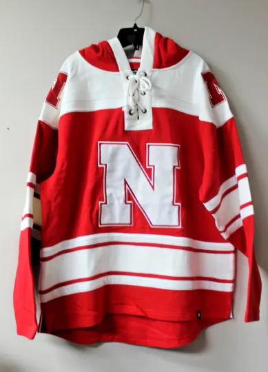 Discover Nebraska Lacer jersey style mid weight cotton hoodie