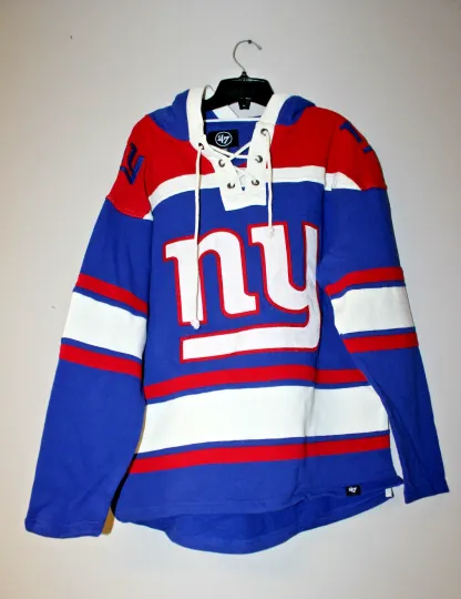 Discover New football New York Giants old time jersey style mid weight cotton hoodie men's M